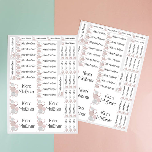 100 Schulaufkleber für Teenager mit geometrischen Formen