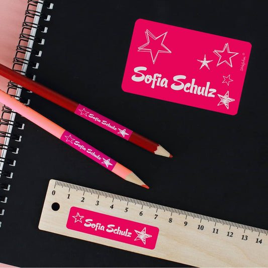 Namensaufkleber in 3 verschiedenen Größen