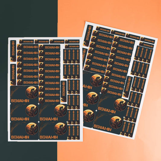 100 Schulaufkleber Mountainbike