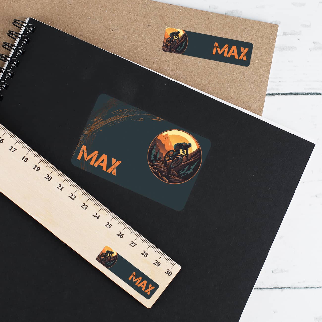 Schulaufkleber Mountainbike