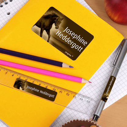 Schulaufkleber mit Pferdemotiv 