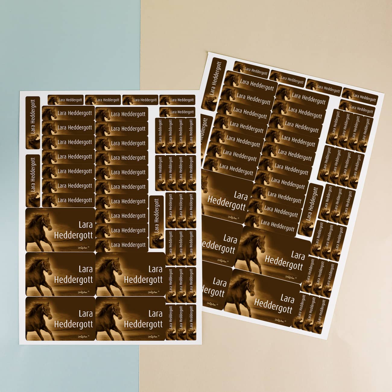 Schulaufkleber mit Pferdemotiv 