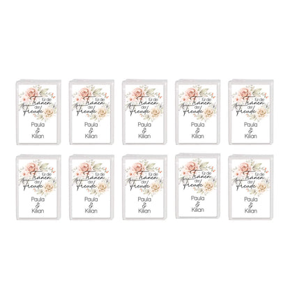 Taschentücher für Freudentränen im 10er-Set mit persönlichem Aufkleber