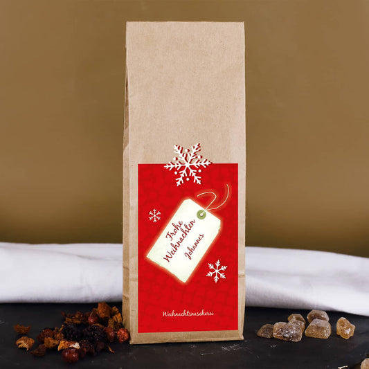 Früchtetee zu Weihnachten mit Name
