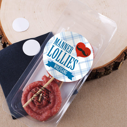 Männerpralinen kleiner Salami Snack zum Genießen personalisiert