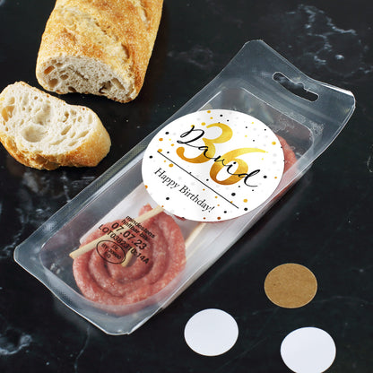 3 Salamilollies mit bedrucktem Etikett