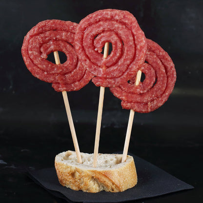 3 Lollies aus Salami