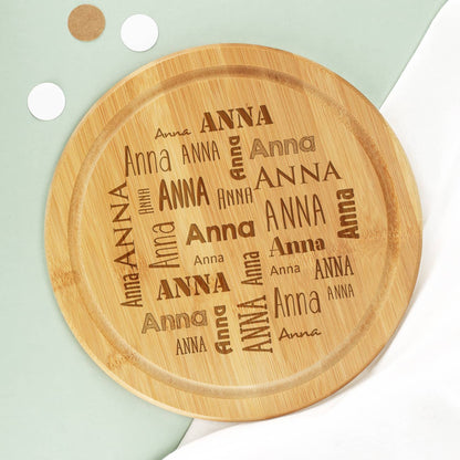 Bambusbrettchen mit Namensgravur