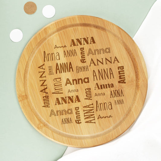Bambusbrettchen mit Namensgravur
