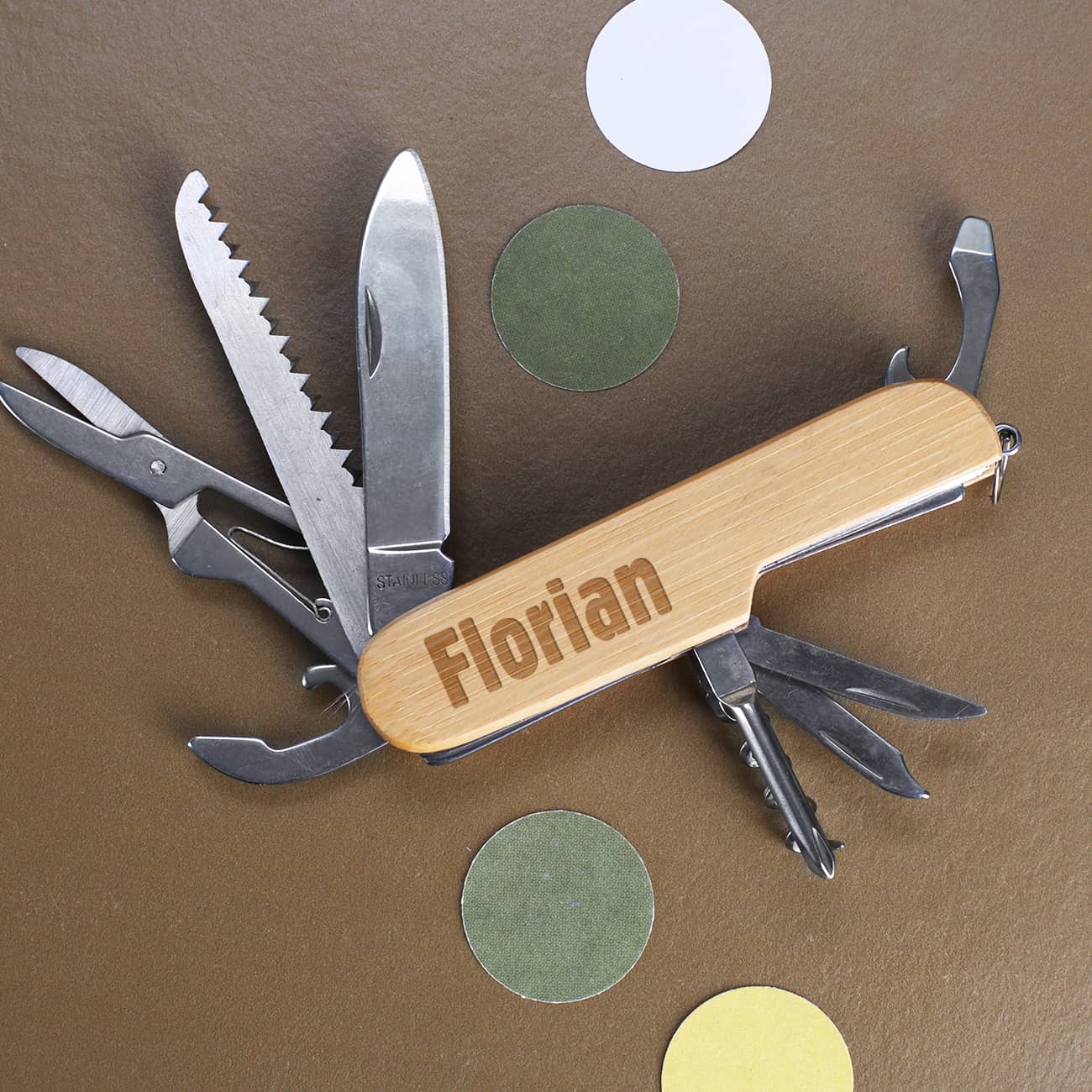 Taschenmesser Multitool mit Namensgravur nach Wunsch