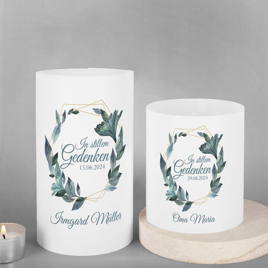 Lichthülle - In stillem Gedenken - als Tischdeko zur Trauerfeier