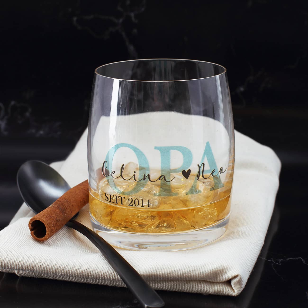 Whiskeyglas - Opa seit - mit individuellem Aufdruck