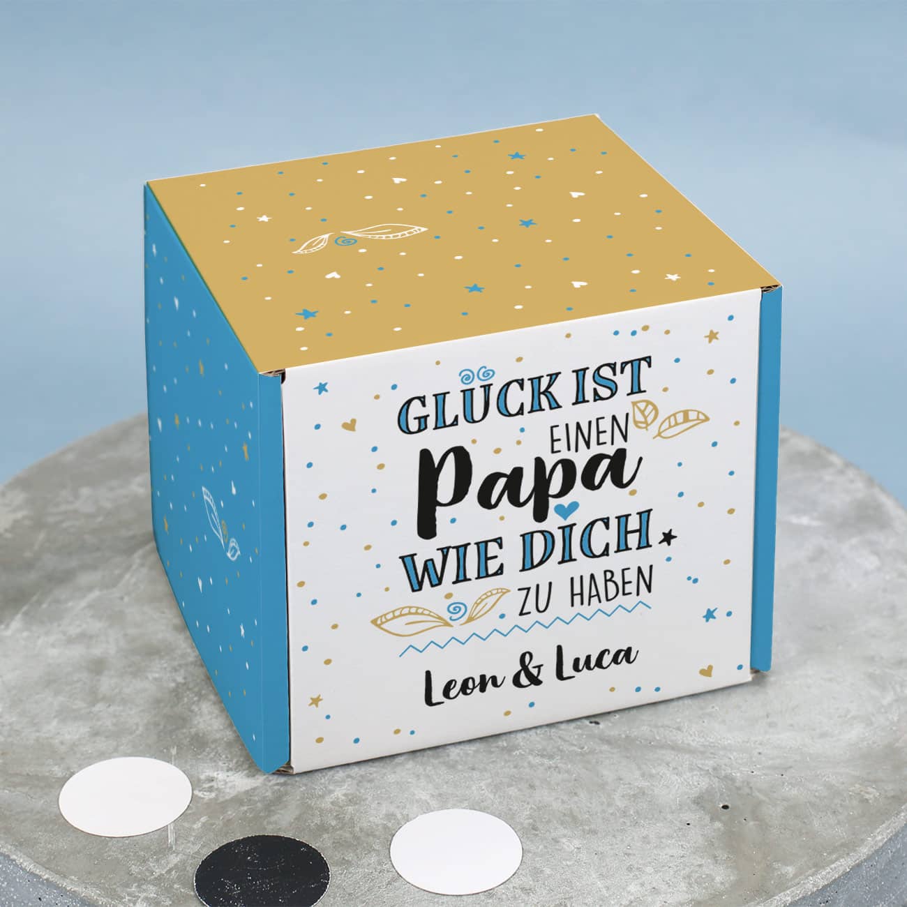 Geschenkbox mit personalisiertem Motiv