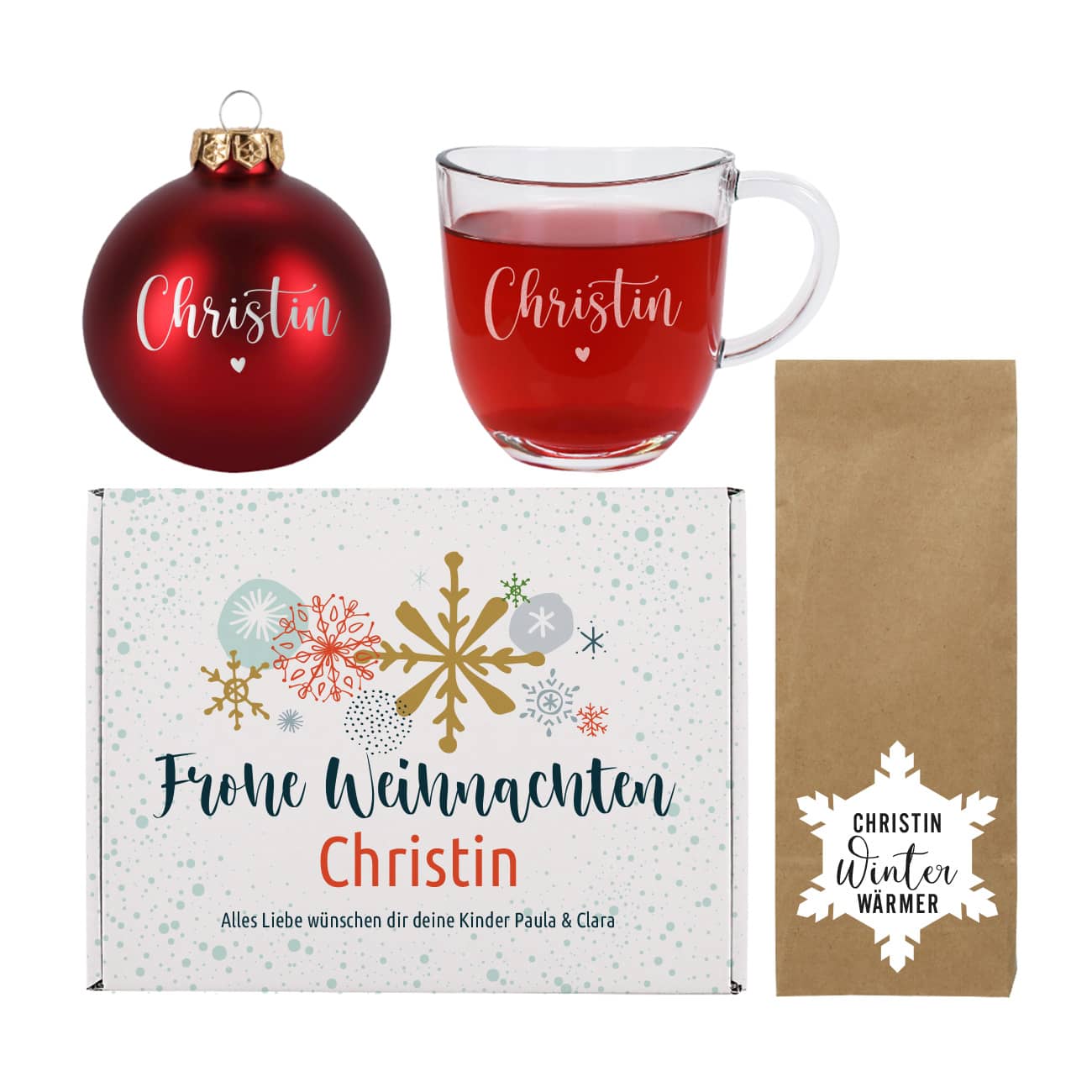 Personalisiertes Geschenkset zu Weihnachten
