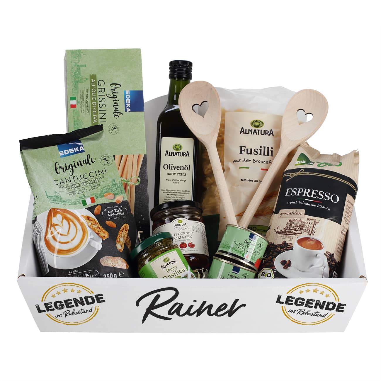 Gefüllter Geschenkkorb Ruhestand