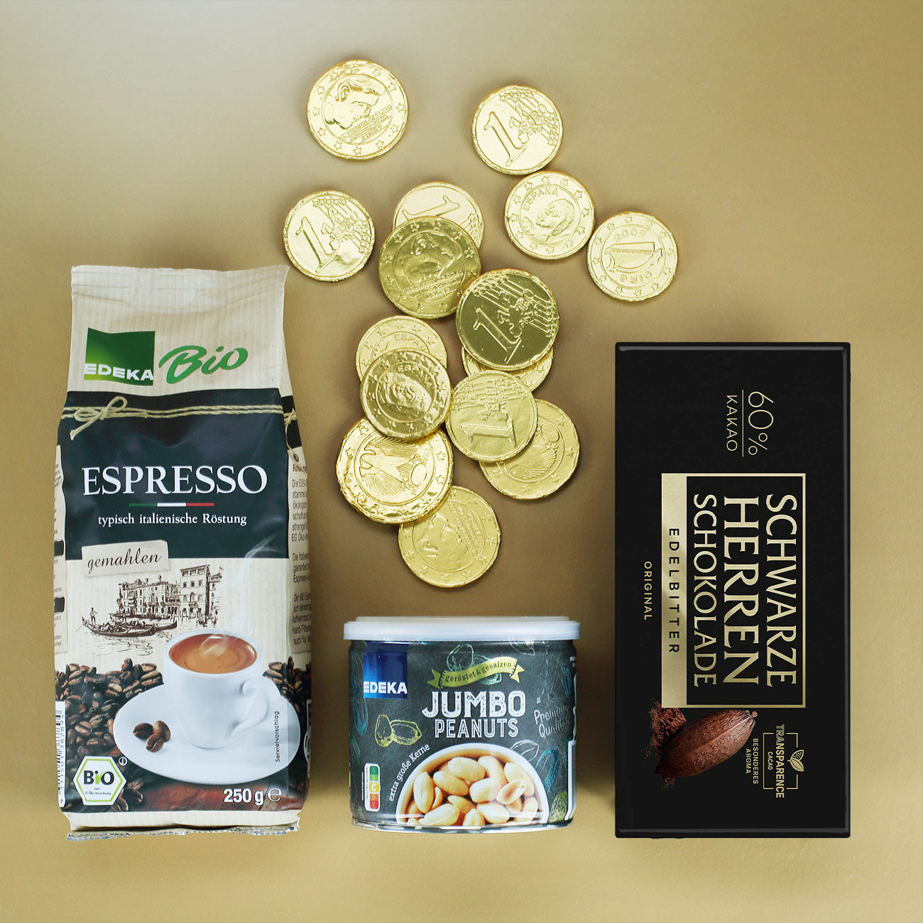 Gefüllte XL Glasdose - Opa seit - mit Schokolade, Espresso und Nüssen