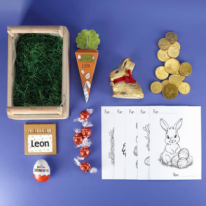 Inhalt des Geschenkkorbs zu Ostern