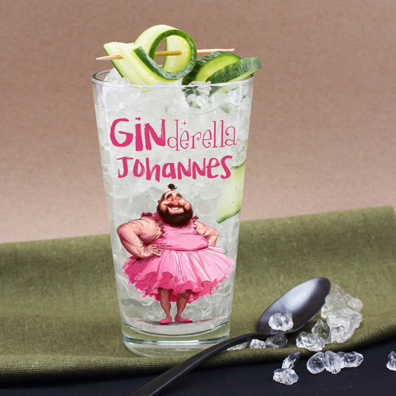 Persönlich bedrucktes Trinkglas