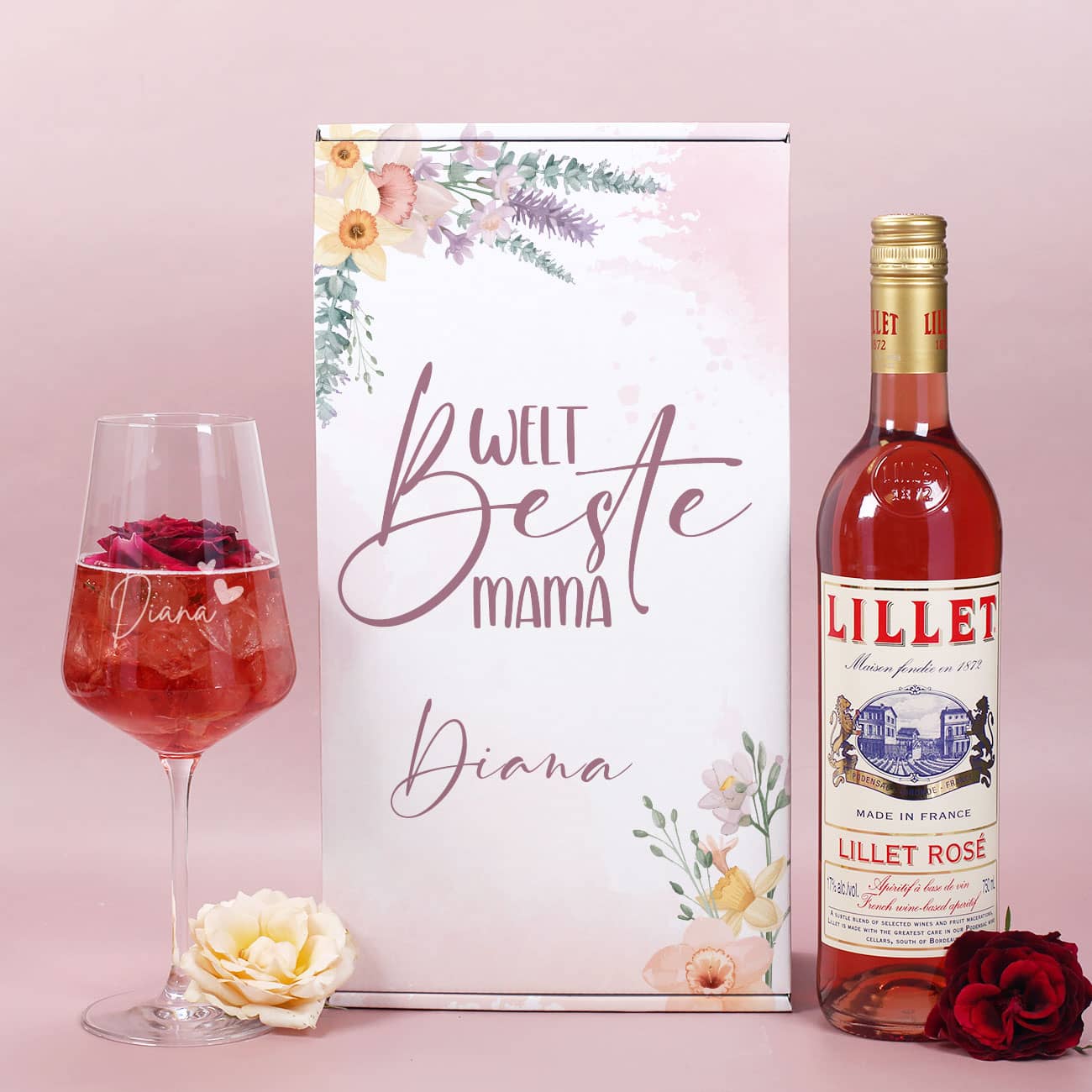Geschenkset für Mama mit Lillet Rosé