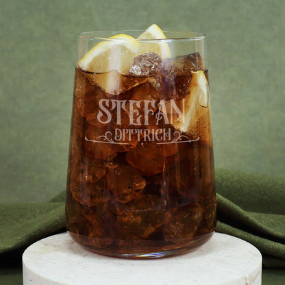 Glas mit Namensgravur