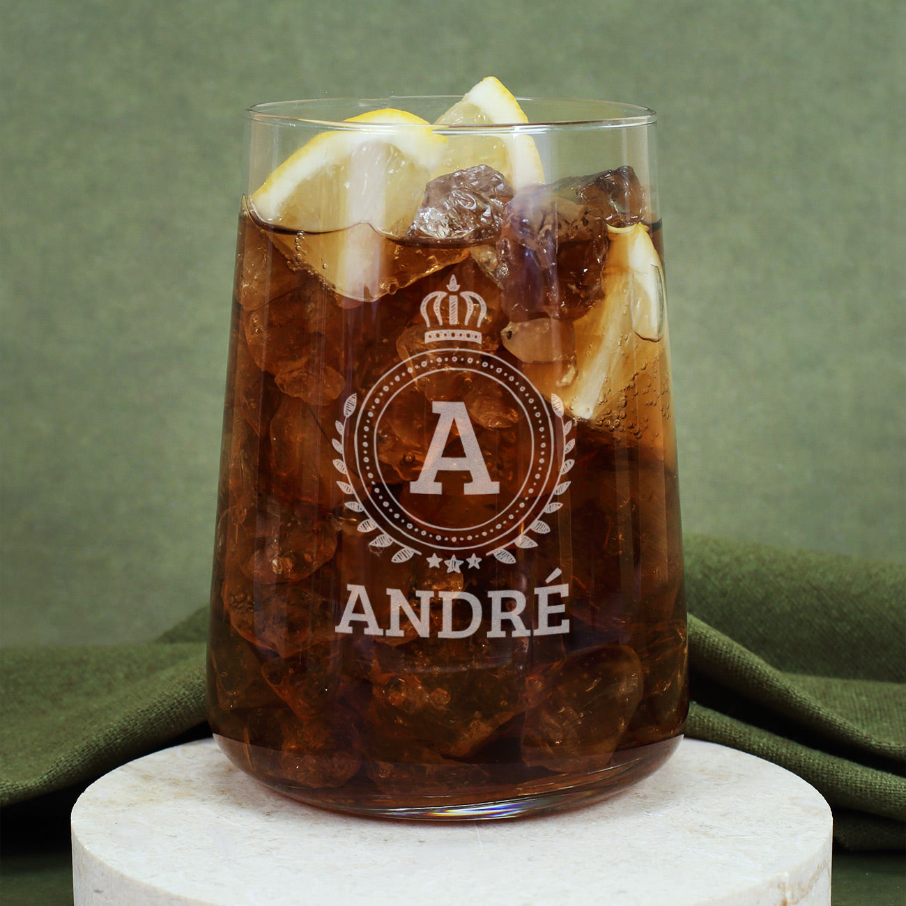 Graviertes Glas