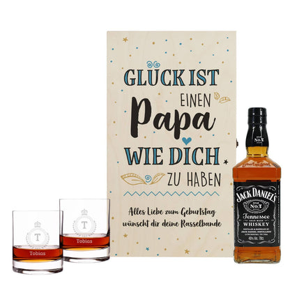 Jack Daniels Set mit 2 Whiskeygläsern