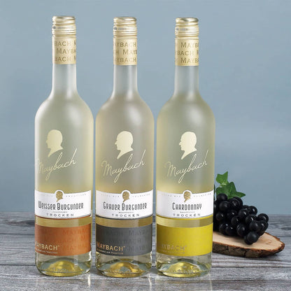 Weinset zum Ruhestand mit Maybachwein und graviertem Glas