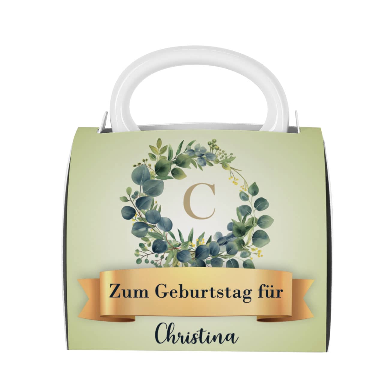 Tassentasche mit Eukalyptus-Motiv