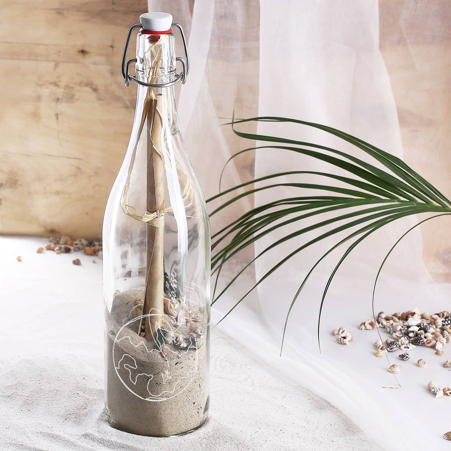 Reisekasse - Flaschenpost mit Name