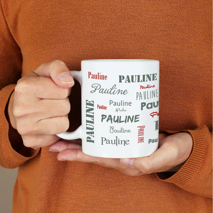 Rundum bedruckte Namenstasse