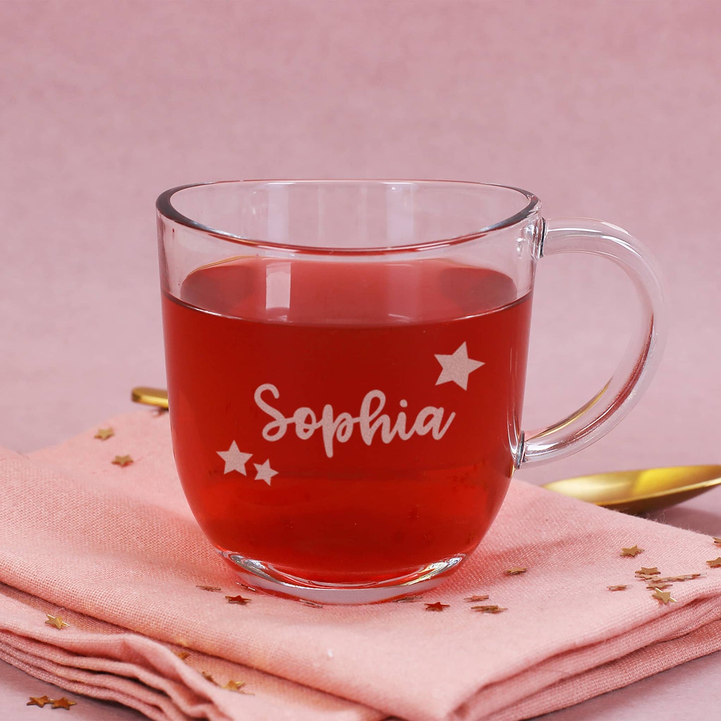 Du bist mein Weihnachtsstern! -  Niedliches Geschenkset mit Stollenrigel, Teekanne Tee und Name pers