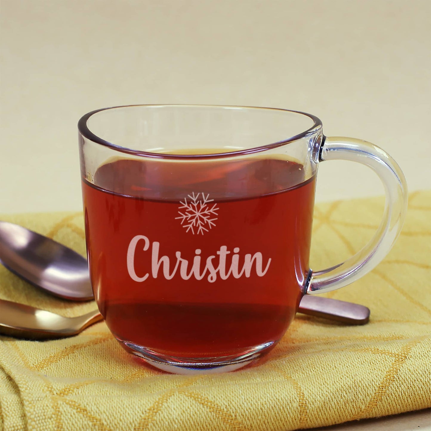 Graviertes Glühweinglas