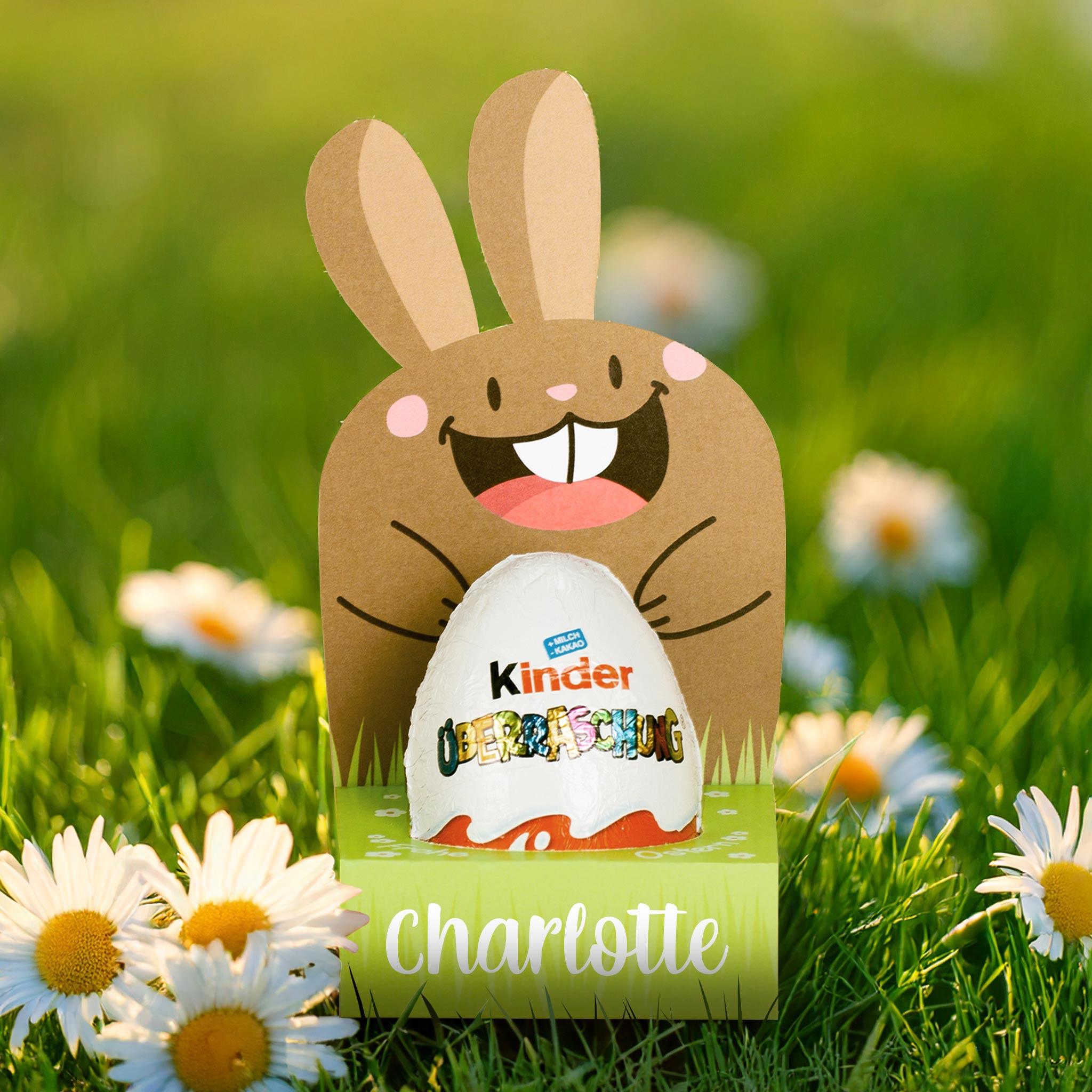 Überraschungsei mit personalisierter Geschenkverpackung zu Ostern | Osterhase 