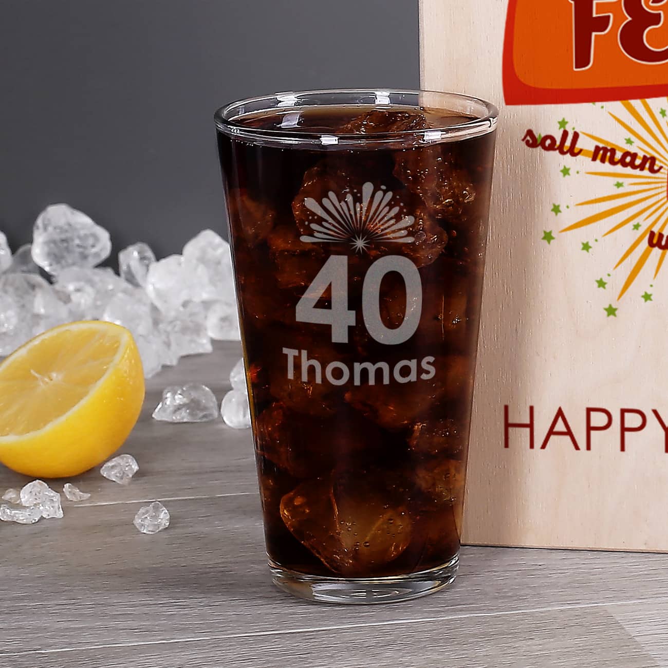 Feste Feiern wie sie fallen - Captain Morgan - Geschenkset graviertes Glas