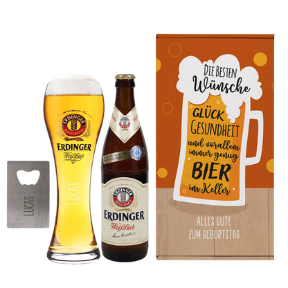 Personalisiertes Geschenkset für Männer mit Biermotiv