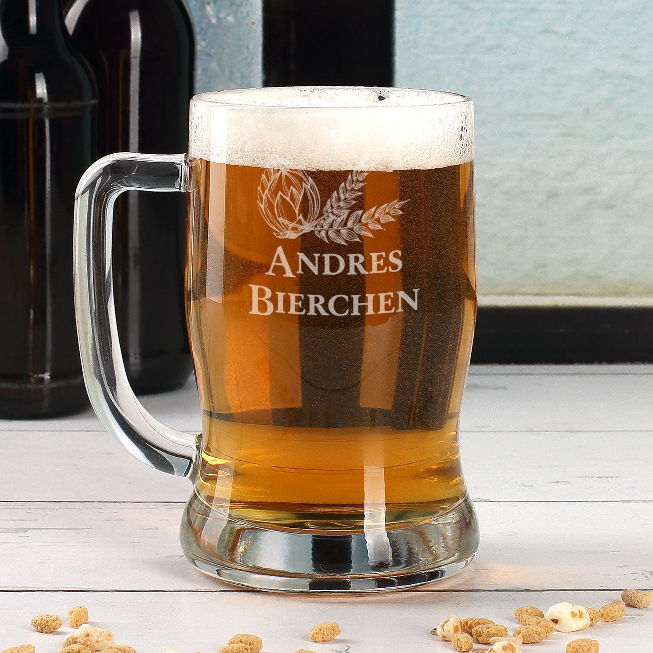 gravierter Bierseidel von Leonardo Taverna