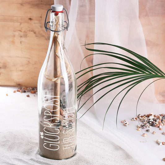 Glückspost graviert mit Wunschtext