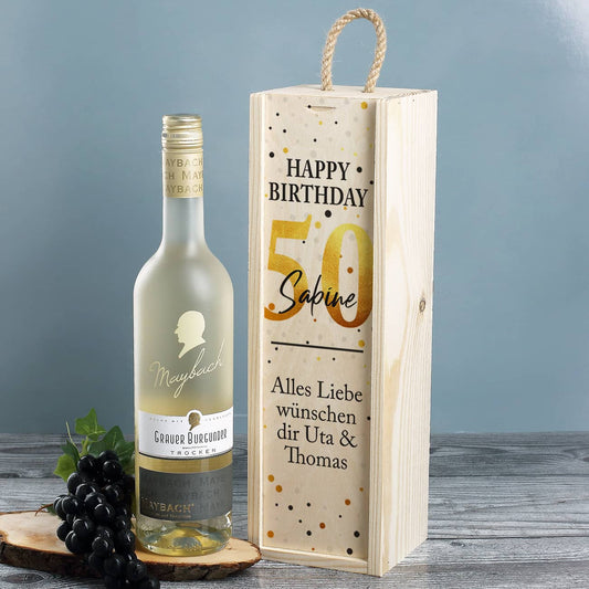 Weinbox mit Weinflasche Grauer Burgunder