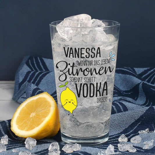 Vodka-Geschenkset mit Trinkglas, Absolut Vodka in Geschenkverpackung