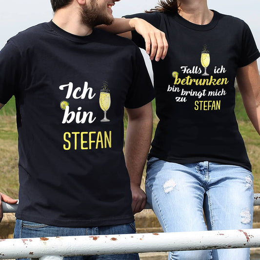 Partner-Shirts Secco - Falls ich betrunken bin, bringt mich zu...