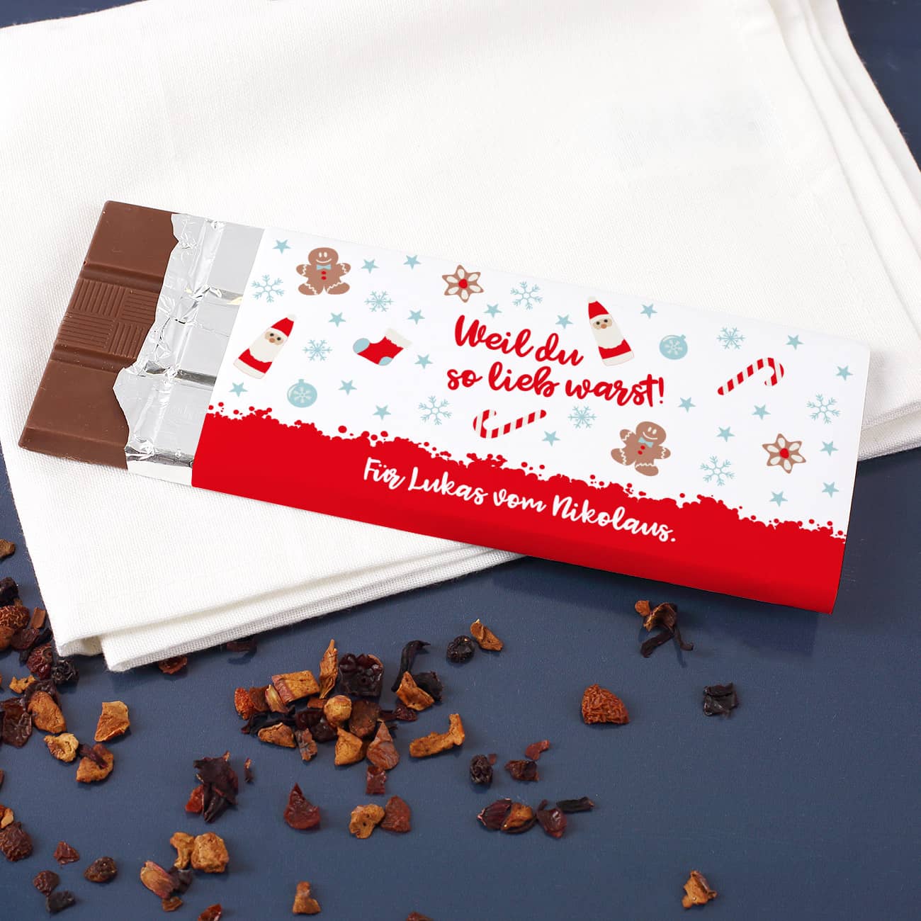 Weil du so lieb warst - Schokolade mit Name
