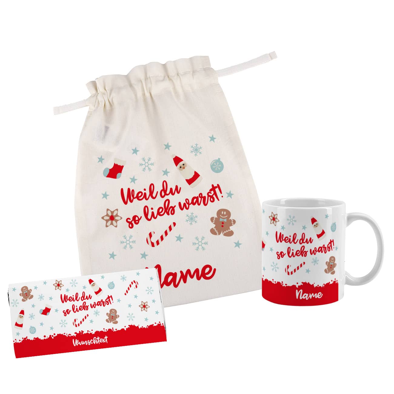 Süßes Geschenkset für kleine und große Kinder zum Nikolaus und zu Weihnachten