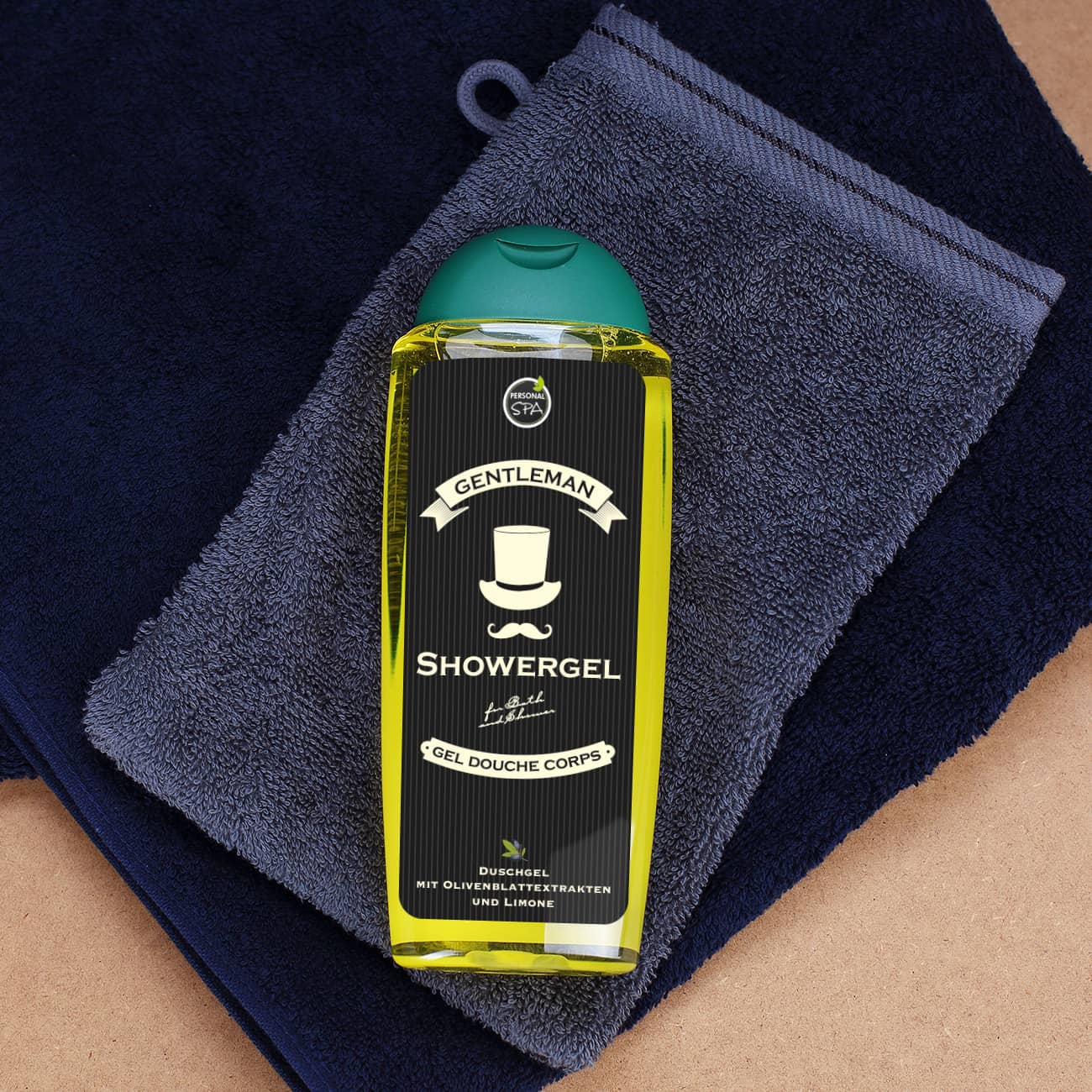 Gentleman - Wellnessgeschenk mit Handtuch und Duschgel