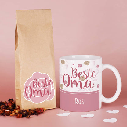 Früchtetee und Tasse für die beste Oma