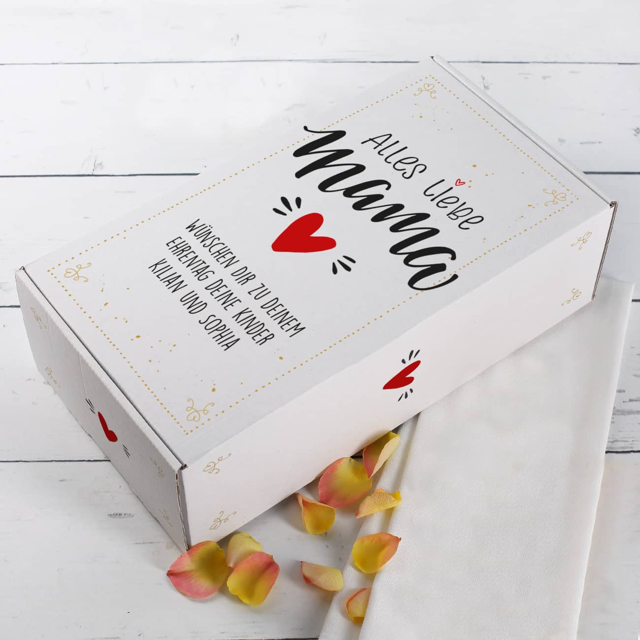 Biorebe Wein Geschenkset zum Muttertag mit Weinglas in Geschenkbox