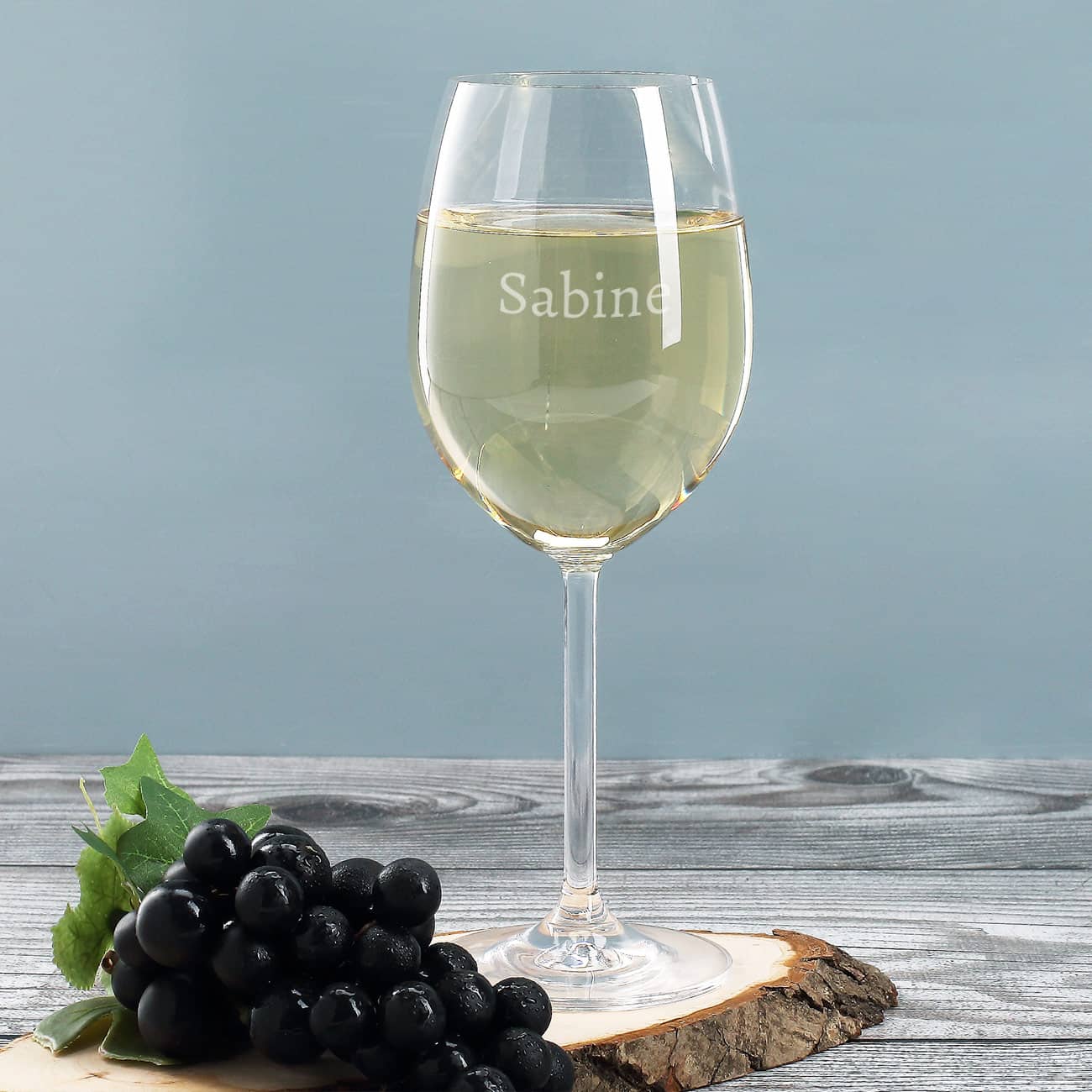 Graviertes Weißweinglas