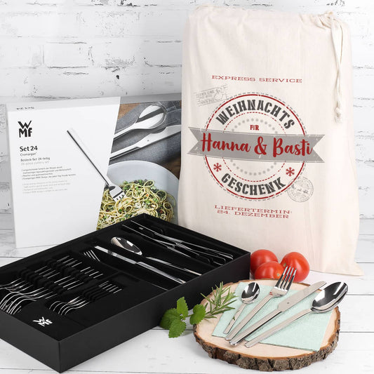 WMF Besteckset mit persönlichem Weihnachtssack