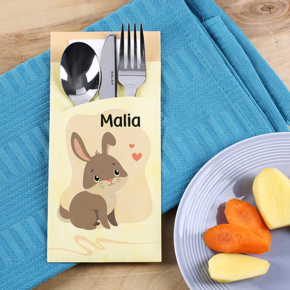 Tolles Ostergeschenk mit Name auf der Bestecktüte
