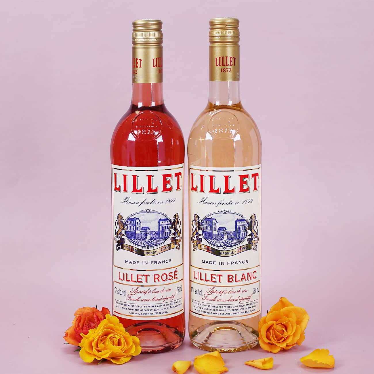 Geschenkset zum Muttertag mit wahlweise einer Flasche Lillet Rosé oder Lillet Blanc