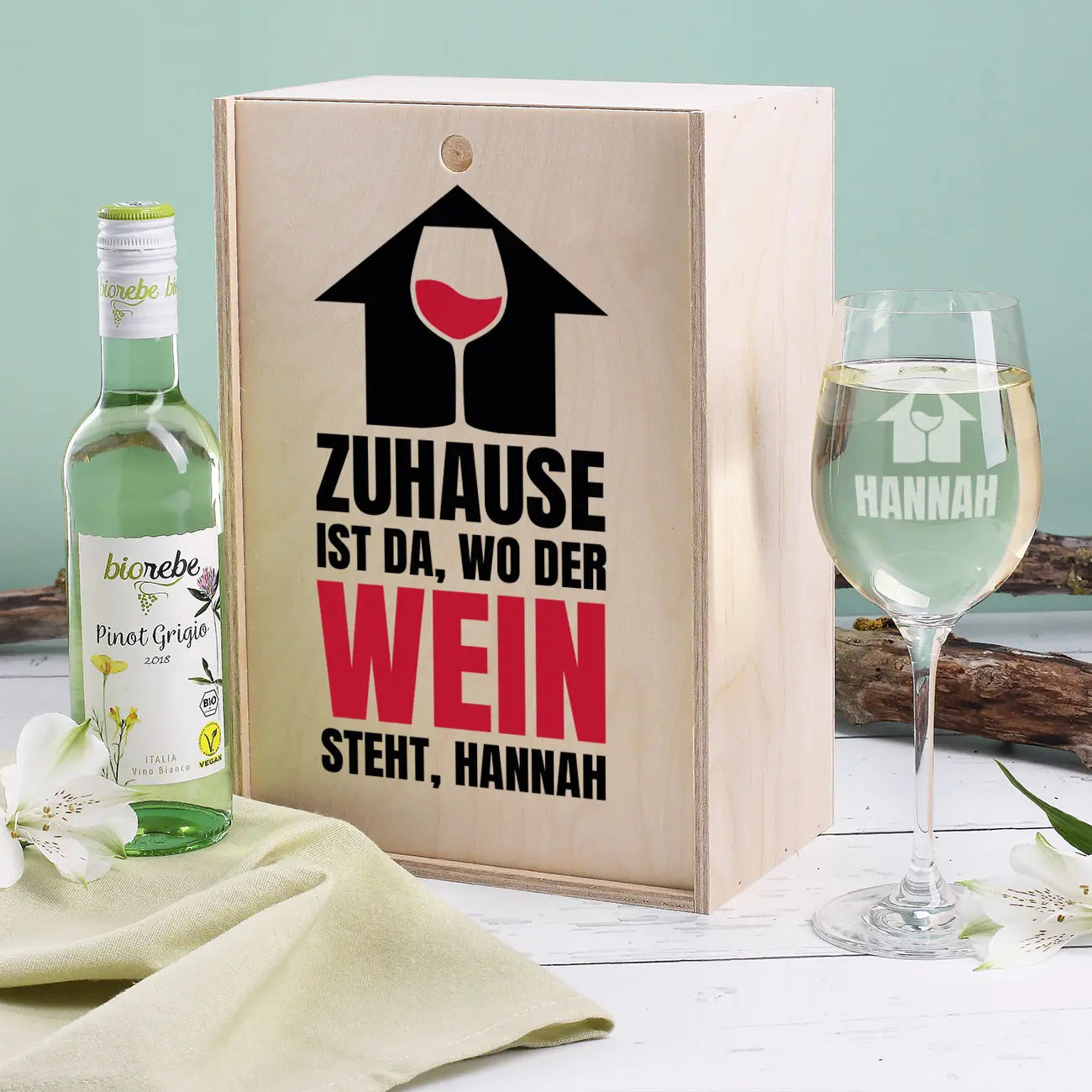 Biorebe Weinset als Geschenk zum Einzug